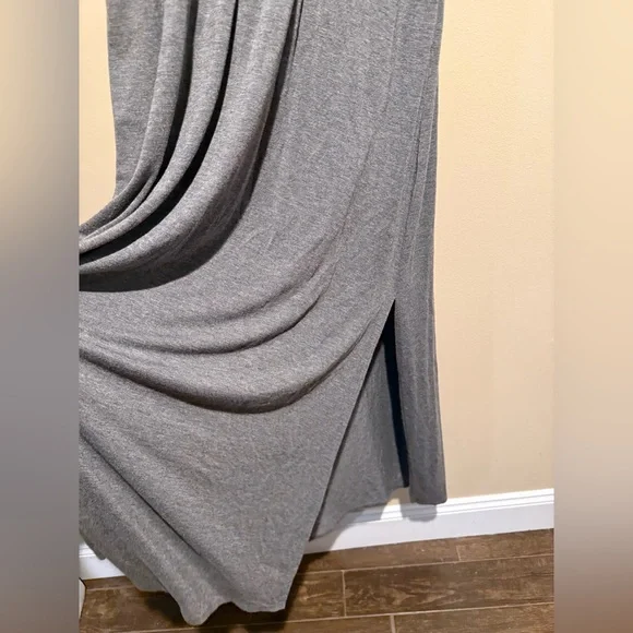 SOMA Jersey Knit Front Tie Maxi Dress Gray Pockets Sz medium - Picture 10 of 10
